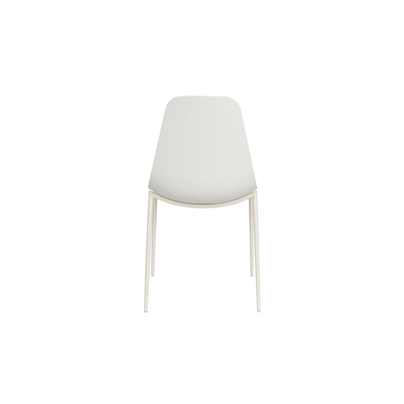 Eetkamerstoel Jeffrey Polypropyleen Wit 48.5x49 cm-Eetkamerstoelen-Creating Home