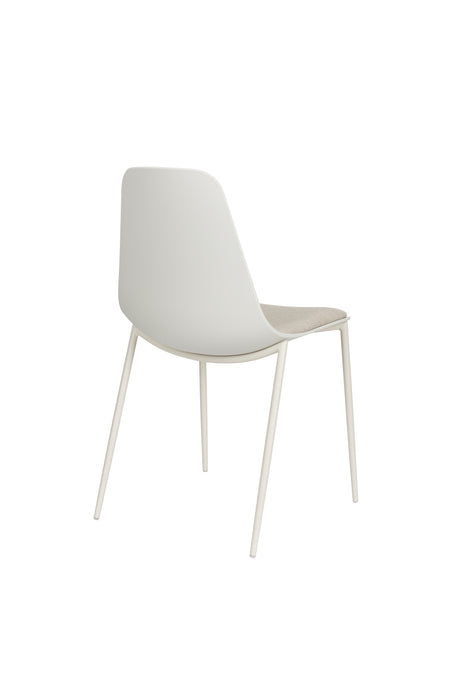 Eetkamerstoel Jeffrey Polypropyleen Wit 48.5x49 cm-Fauteuils-Creating Home