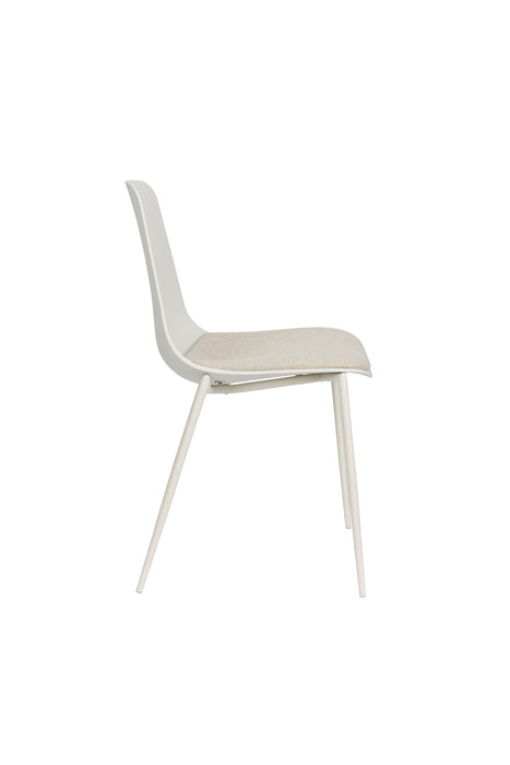 Eetkamerstoel Jeffrey Polypropyleen Wit 48.5x49 cm-Fauteuils-Creating Home
