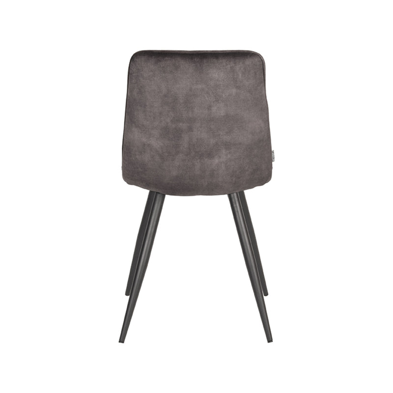 Eetkamerstoel Jelt Antraciet Velours 45x56x84 cm-Eetkamerstoelen-LABEL51