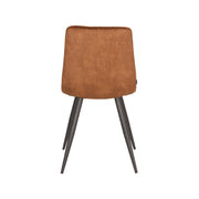 Eetkamerstoel Jelt Oker Velours Zwart Metalen Frame 45x56x84 cm-Eetkamerstoelen-LABEL51