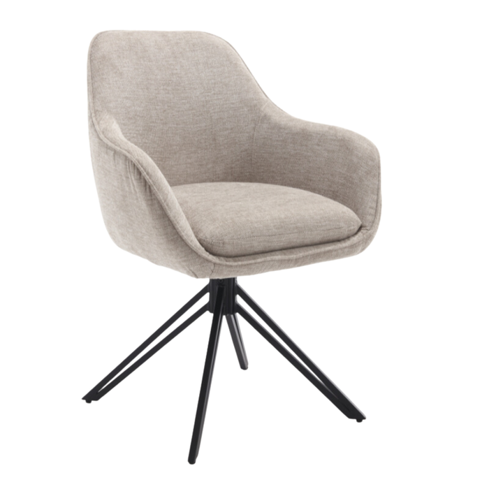 Eetkamerstoel Jens | Beige | Draaibaar-Eetkamerstoelen-Starfurn