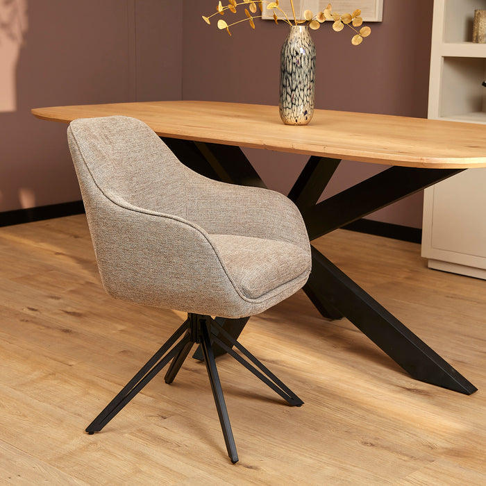 Eetkamerstoel Jens | Brown | Draaibaar-Eetkamerstoelen-Starfurn