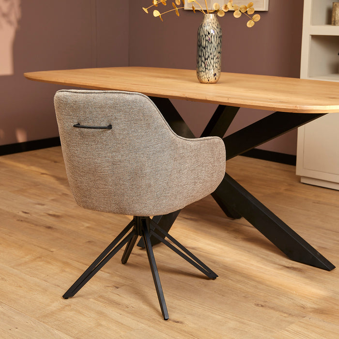 Eetkamerstoel Jens | Brown | Draaibaar-Eetkamerstoelen-Starfurn