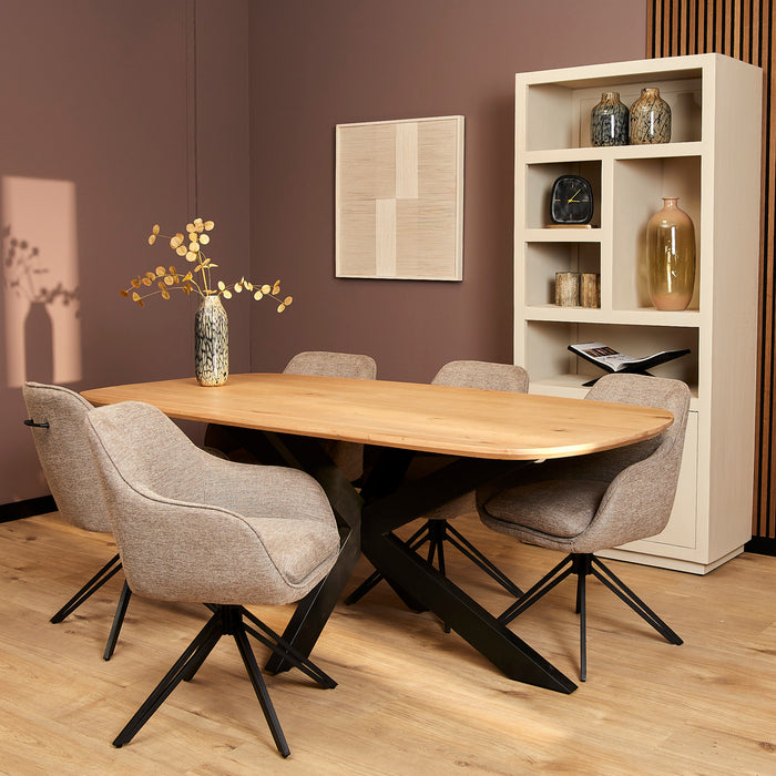 Eetkamerstoel Jens | Brown | Draaibaar-Eetkamerstoelen-Starfurn