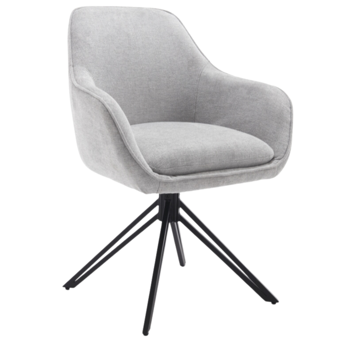 Eetkamerstoel Jens | Light Grey | Draaibaar-Eetkamerstoelen-Starfurn
