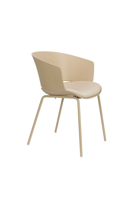Eetkamerstoel Jessica Polyester Beige 54.5x59 cm-Eetkamerstoelen-Creating Home