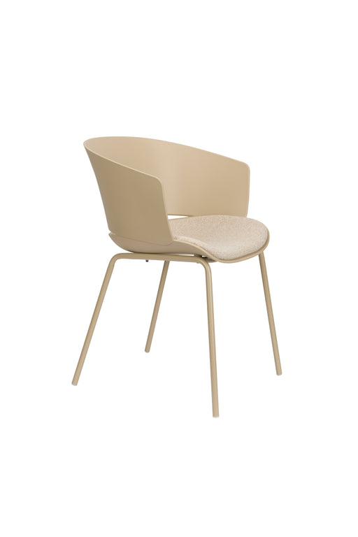 Eetkamerstoel Jessica Polyester Beige 54.5x59 cm-Eetkamerstoelen-Creating Home