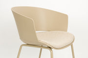 Eetkamerstoel Jessica Polyester Beige 54.5x59 cm-Eetkamerstoelen-Creating Home