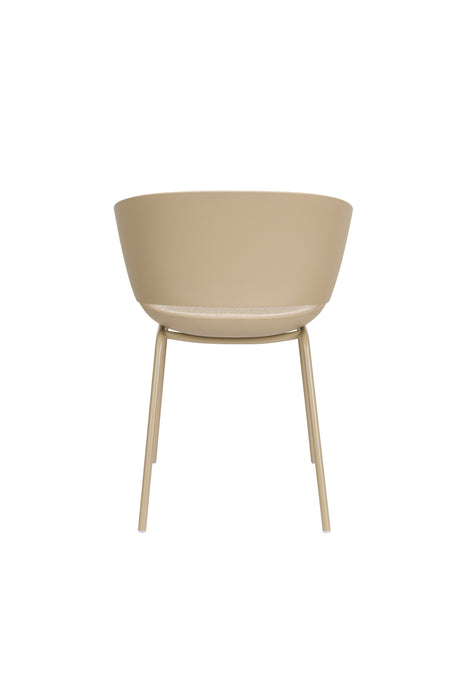 Eetkamerstoel Jessica Polyester Beige 54.5x59 cm-Eetkamerstoelen-Creating Home