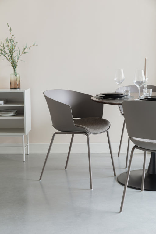 Eetkamerstoel Jessica Polyester Grijs 54.5x59 cm-Eetkamerstoelen-Creating Home