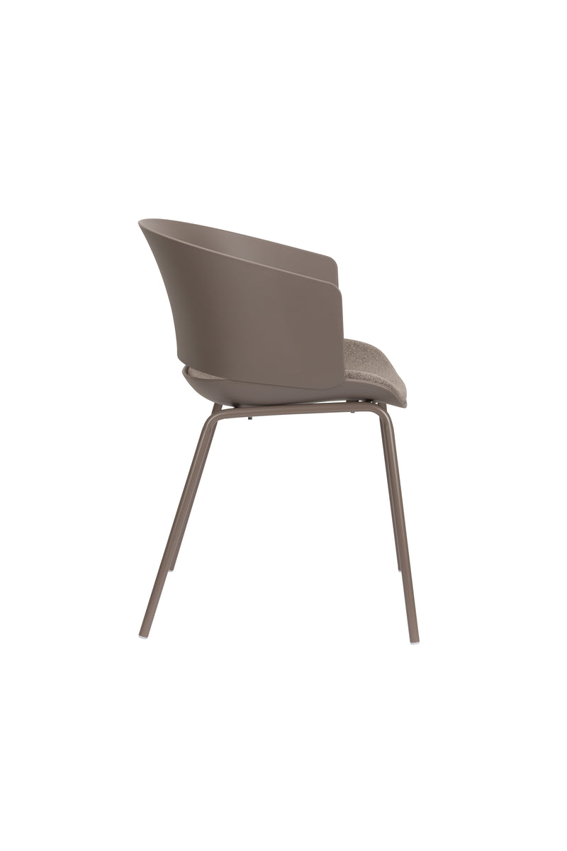Eetkamerstoel Jessica Polyester Grijs 54.5x59 cm-Eetkamerstoelen-Creating Home