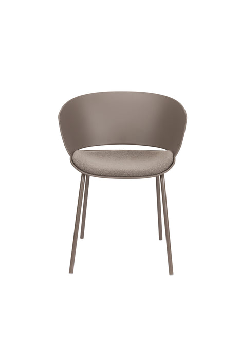 Eetkamerstoel Jessica Polyester Grijs 54.5x59 cm-Eetkamerstoelen-Creating Home