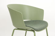 Eetkamerstoel Jessica Polyester Groen 54.5x59 cm-Eetkamerstoelen-Creating Home