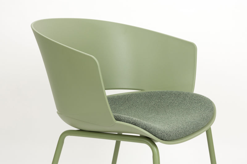 Eetkamerstoel Jessica Polyester Groen 54.5x59 cm-Eetkamerstoelen-Creating Home