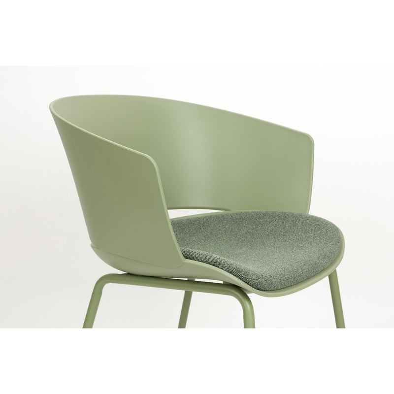 Eetkamerstoel Jessica Polyester Groen 54.5x59 cm-Eetkamerstoelen-Creating Home
