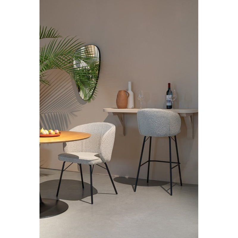 Eetkamerstoel Joa Polyester Beige 60x59.5 cm-Eetkamerstoelen-Creating Home