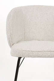 Eetkamerstoel Joa Polyester Beige 60x59.5 cm-Eetkamerstoelen-Creating Home