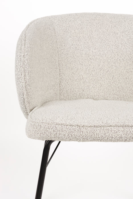 Eetkamerstoel Joa Polyester Beige 60x59.5 cm-Fauteuils-Creating Home