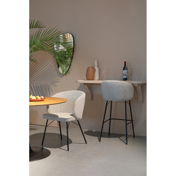 Eetkamerstoel Joa Polyester Beige 60x59.5 cm-Fauteuils-Creating Home