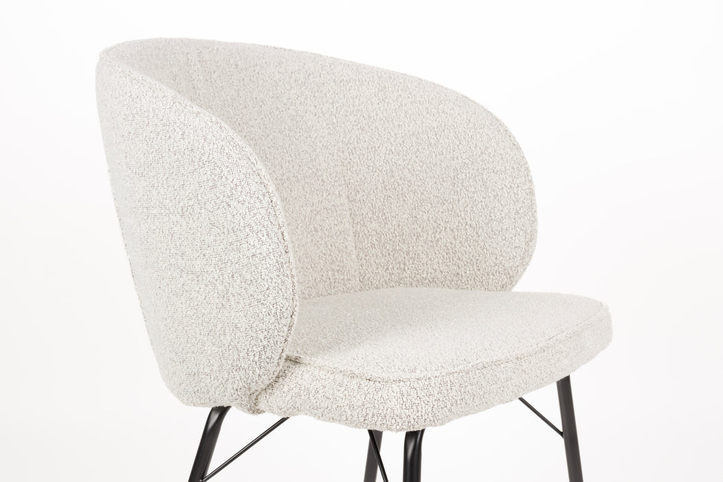 Eetkamerstoel Joa Polyester Beige 60x59.5 cm-Fauteuils-Creating Home