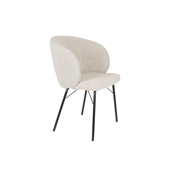 Eetkamerstoel Joa Polyester Beige 60x59.5 cm-Fauteuils-Creating Home