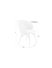 Eetkamerstoel Joa Polyester Terracotta 60x59.5 cm-Eetkamerstoelen-Creating Home