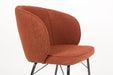 Eetkamerstoel Joa Polyester Terracotta 60x59.5 cm-Eetkamerstoelen-Creating Home
