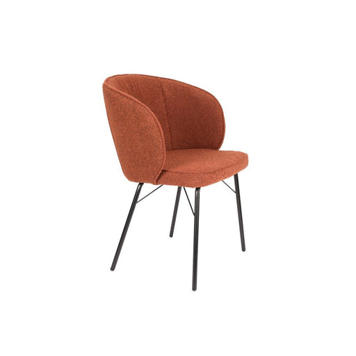 Eetkamerstoel Joa Polyester Terracotta 60x59.5 cm-Fauteuils-Creating Home