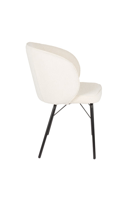 Eetkamerstoel Joa Polyester Wit 60x59.5 cm