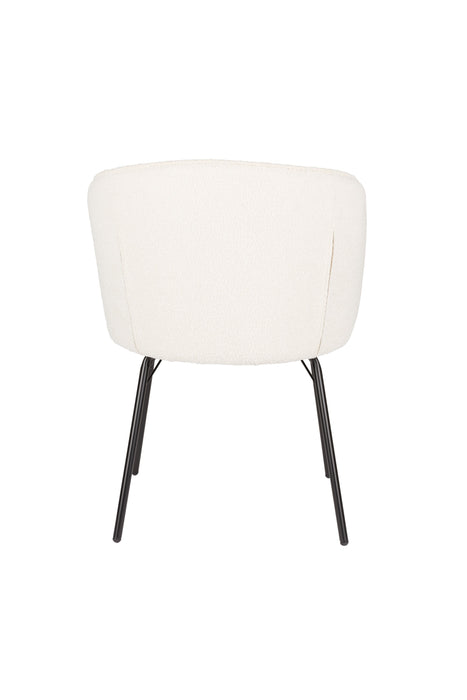 Eetkamerstoel Joa Polyester Wit 60x59.5 cm