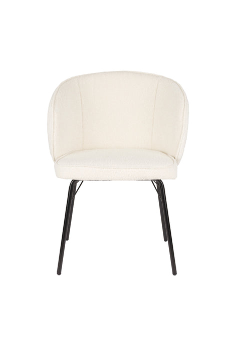 Eetkamerstoel Joa Polyester Wit 60x59.5 cm