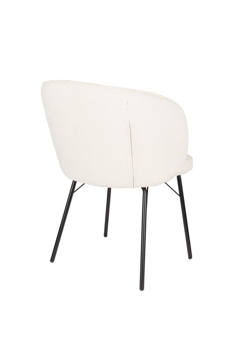 Eetkamerstoel Joa Polyester Wit 60x59.5 cm
