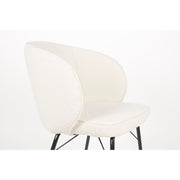 Eetkamerstoel Joa Polyester Wit 60x59.5 cm-Eetkamerstoelen-Creating Home