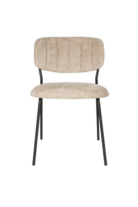 Eetkamerstoel Jolien Bouclé Beige – productaanzicht