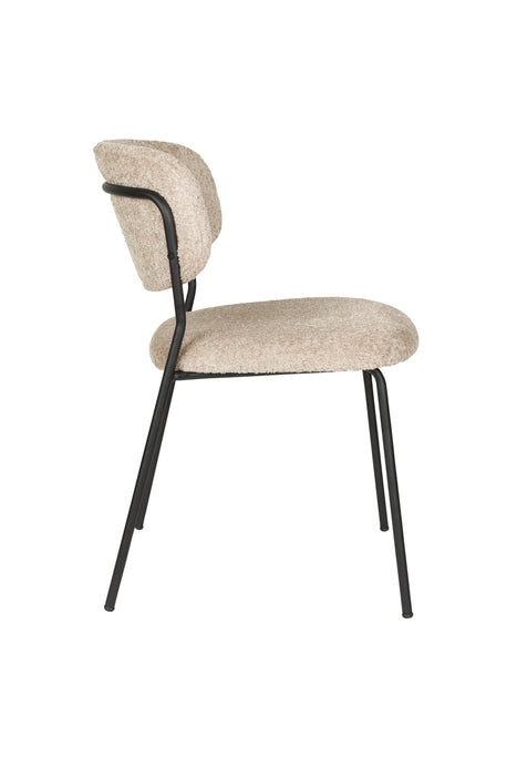 Eetkamerstoel Jolien Bouclé Beige – productaanzicht 2