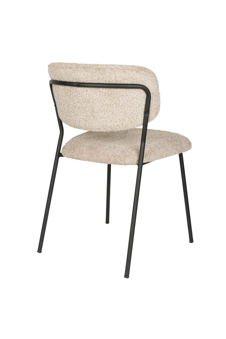Eetkamerstoel Jolien Bouclé Beige – productaanzicht 3