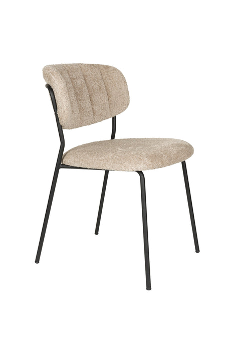 Eetkamerstoel Jolien Bouclé Beige – hoofdfoto