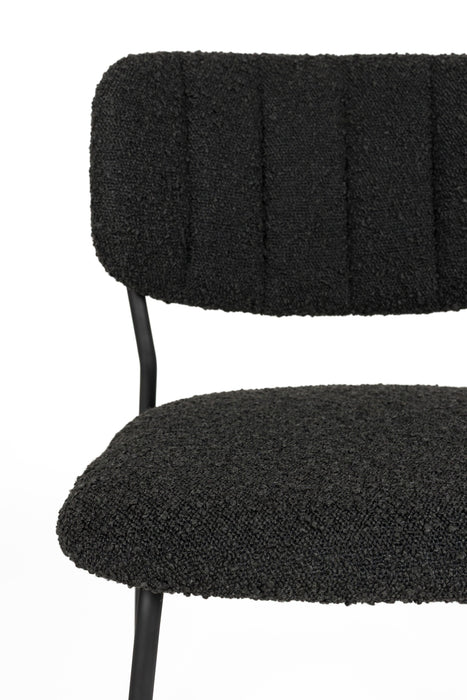 Eetkamerstoel Jolien Bouclé Zwart – detail