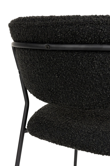 Eetkamerstoel Jolien Bouclé Zwart – detail 4