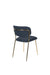 Eetkamerstoel Jolien Goud/dark Nylon en polyester Blauw 56x48 cm-Eetkamerstoelen-Creating Home