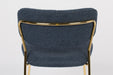 Eetkamerstoel Jolien Goud/dark Nylon en polyester Blauw 56x48 cm-Fauteuils-Creating Home
