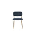Eetkamerstoel Jolien Goud/dark Nylon en polyester Blauw 56x48 cm-Eetkamerstoelen-Creating Home