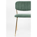 Eetkamerstoel Jolien Goud/dark Nylon en polyester Groen 56x48 cm-Eetkamerstoelen-Creating Home