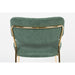 Eetkamerstoel Jolien Goud/dark Nylon en polyester Groen 56x48 cm-Eetkamerstoelen-Creating Home