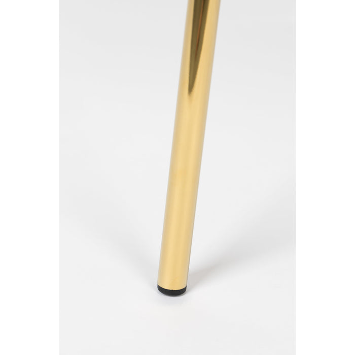 Eetkamerstoel Jolien Goud/dark Nylon en polyester Groen 56x48 cm-Eetkamerstoelen-Creating Home