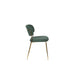 Eetkamerstoel Jolien Goud/dark Nylon en polyester Groen 56x48 cm-Eetkamerstoelen-Creating Home