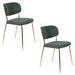 Eetkamerstoel Jolien Goud/dark Nylon en polyester Groen 56x48 cm