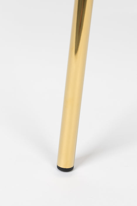 Eetkamerstoel Jolien Goud/dark Nylon en polyester Groen 56x48 cm-Eetkamerstoelen-Creating Home