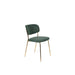 Eetkamerstoel Jolien Goud/dark Nylon en polyester Groen 56x48 cm-Eetkamerstoelen-Creating Home